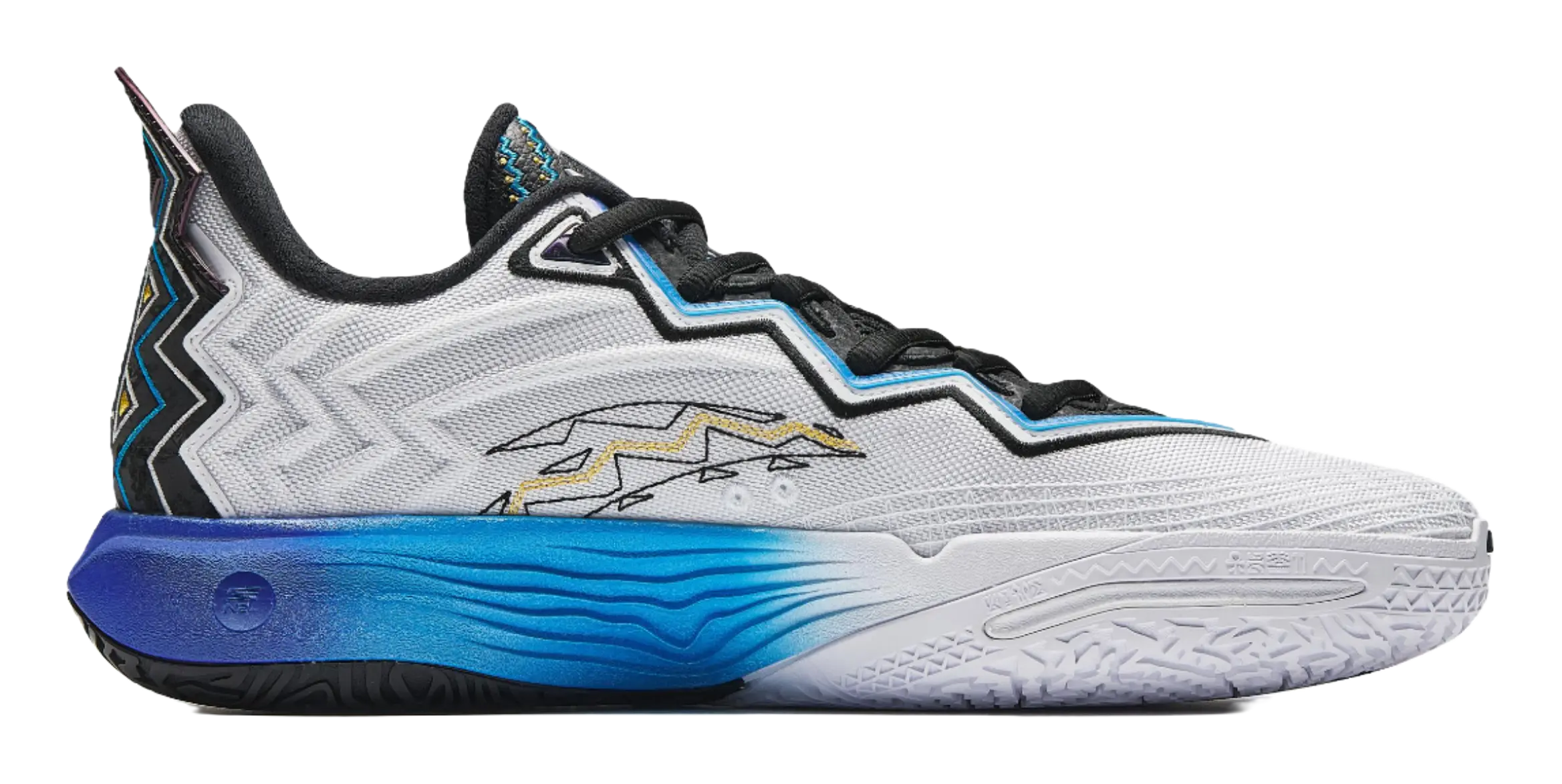 Anta KAI 2 Cushioning, Abrasion Resistant, And Resilient Properties Low Top Basketball Shoes Mens White Black Blue 