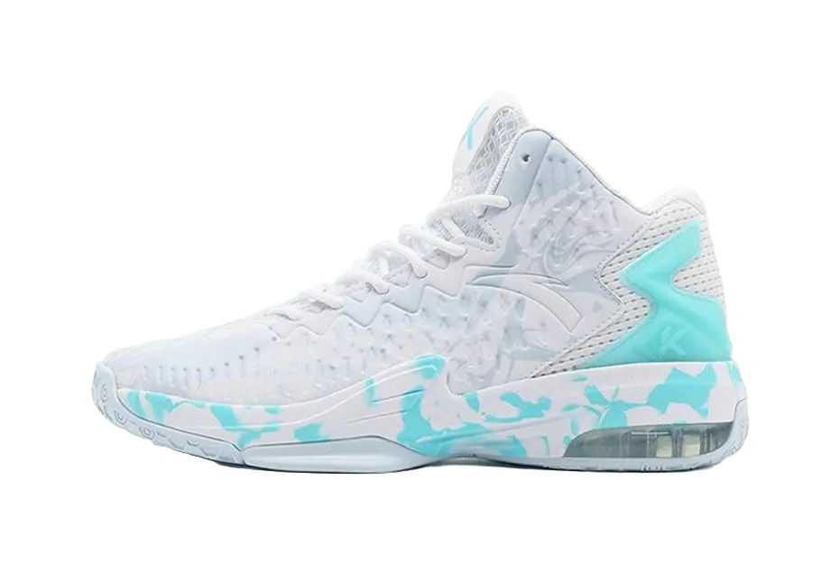 Anta KT3 Thompson Team Cushioning Anti-Slip And Wear-Resistant High-Top Basketball Shoes White Blue 