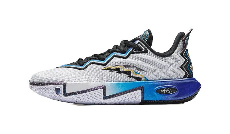 Anta Kids KAI 2 "Dallas" Youth Edition Basketball Shoes White Basic Black  vjsneaker.com