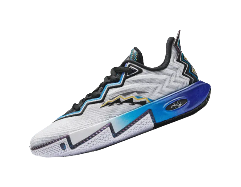 Anta Kids KAI 2 "Dallas" Youth Edition Basketball Shoes White Basic Black  vjsneaker.com