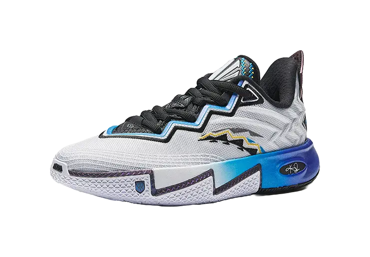 Anta Kids KAI 2 "Dallas" Youth Edition Basketball Shoes White Basic Black  vjsneaker.com