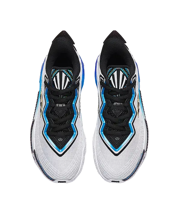 Anta Kids KAI 2 "Dallas" Youth Edition Basketball Shoes White Basic Black  vjsneaker.com