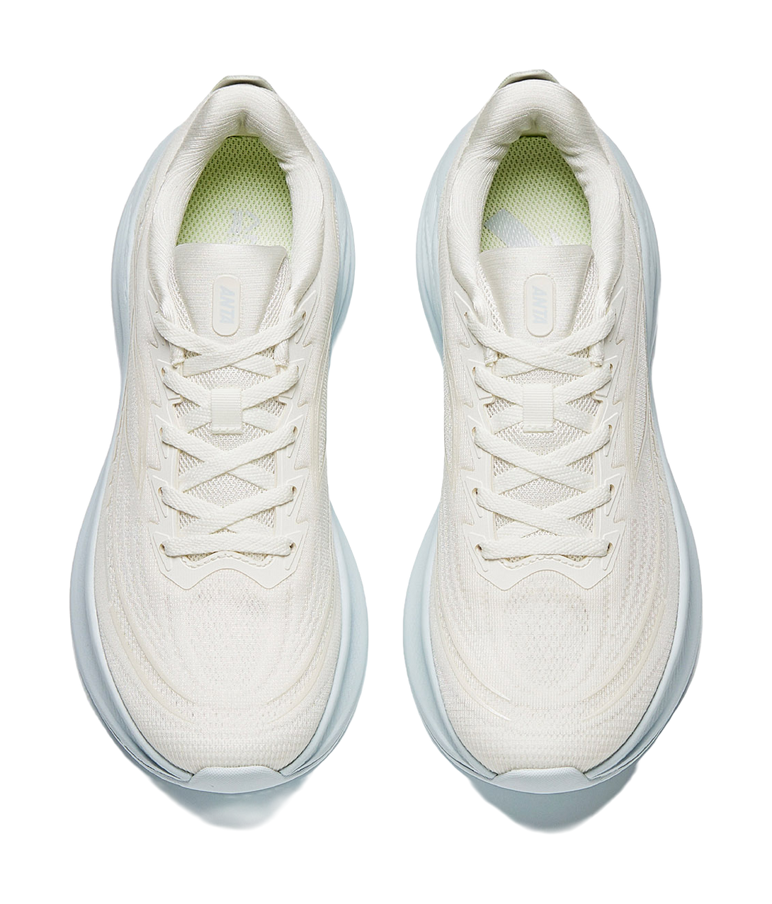 Anta Leaf 6.0 Lightweight Rebound Low top Casual Running Shoes Women's Ivory White Light Mist Gray 