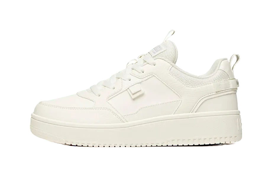 Anta Life Collection Coverage Slip Resistant And Abrasion Resistant Low top Skateboard Shoes Women's Ecru 