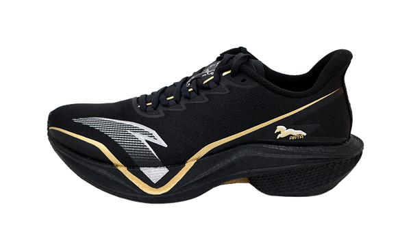 Anta MACH 5.0 Slip Resistant Abrasion Resistant Low top Casual Running Shoes Men's Black Gold 