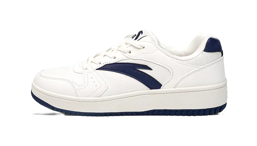 Anta Original Year Anti Slip Wear Resistant Low Top Skateboard Shoes Women's White Blue 