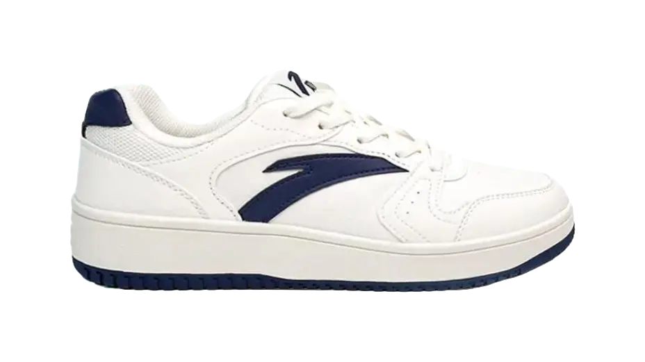 Anta Original Year Anti Slip Wear Resistant Low Top Skateboard Shoes Women's White Blue 