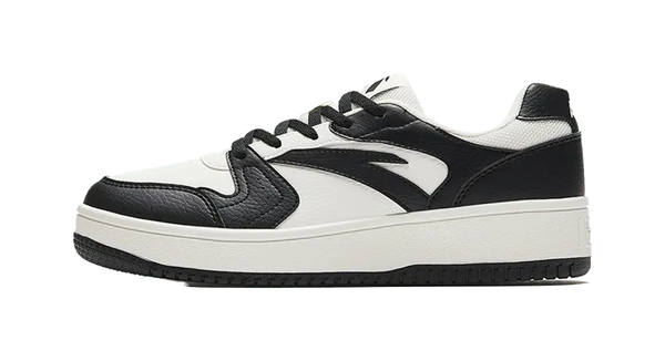 Anta Original Year Cushioning, Wear Resistant Low top Skateboard Shoes Women's Black White 