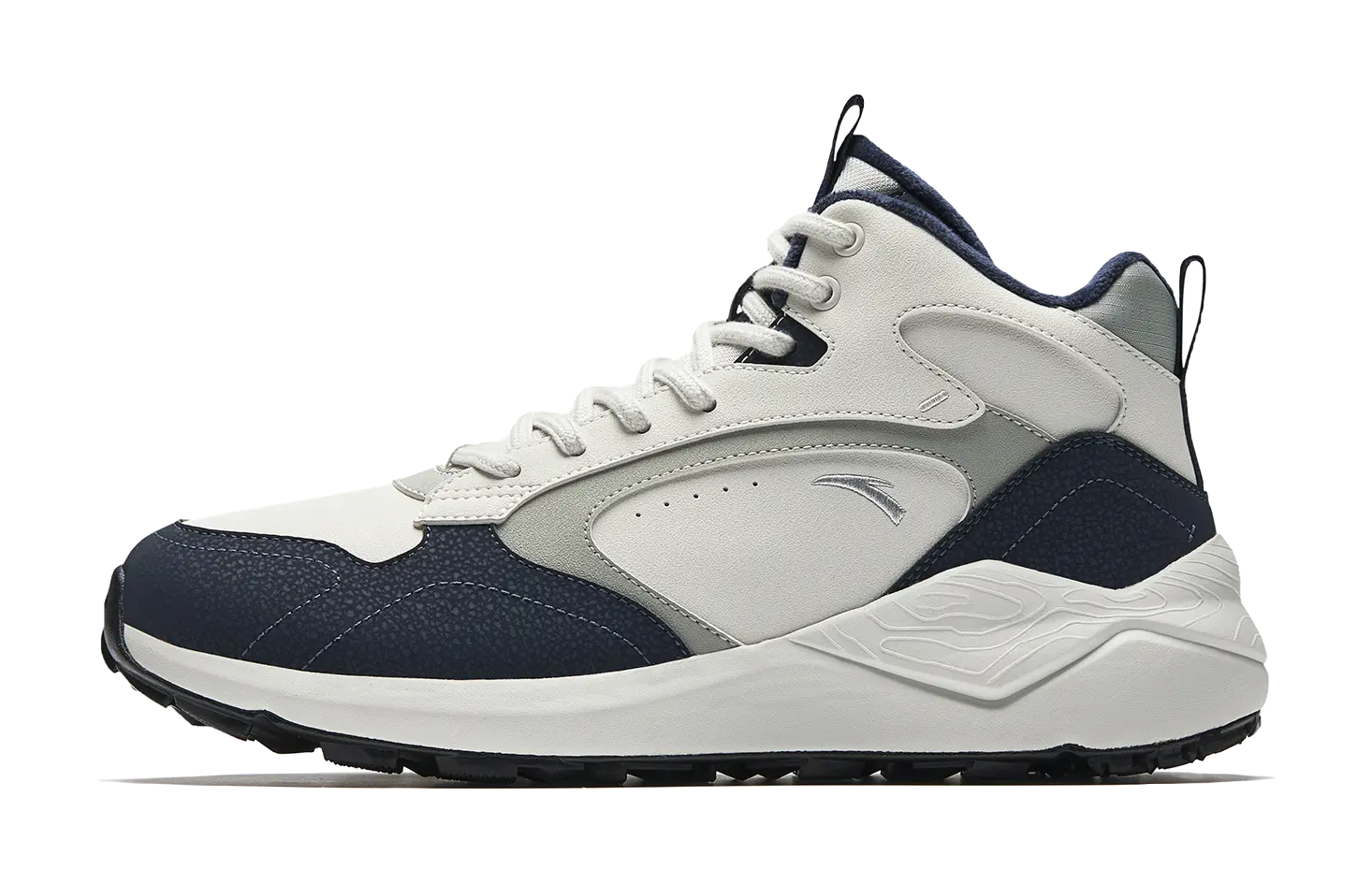 Anta Pedal Island Textile, Synthetic Leather Cushioning Slip Resistant Abrasion Resistant High top Casual Shoes Mens  vjsneaker.com