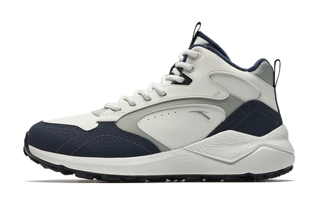 Anta Pedal Island Textile, Synthetic Leather Cushioning Slip Resistant Abrasion Resistant High top Casual Shoes Mens  vjsneaker.com