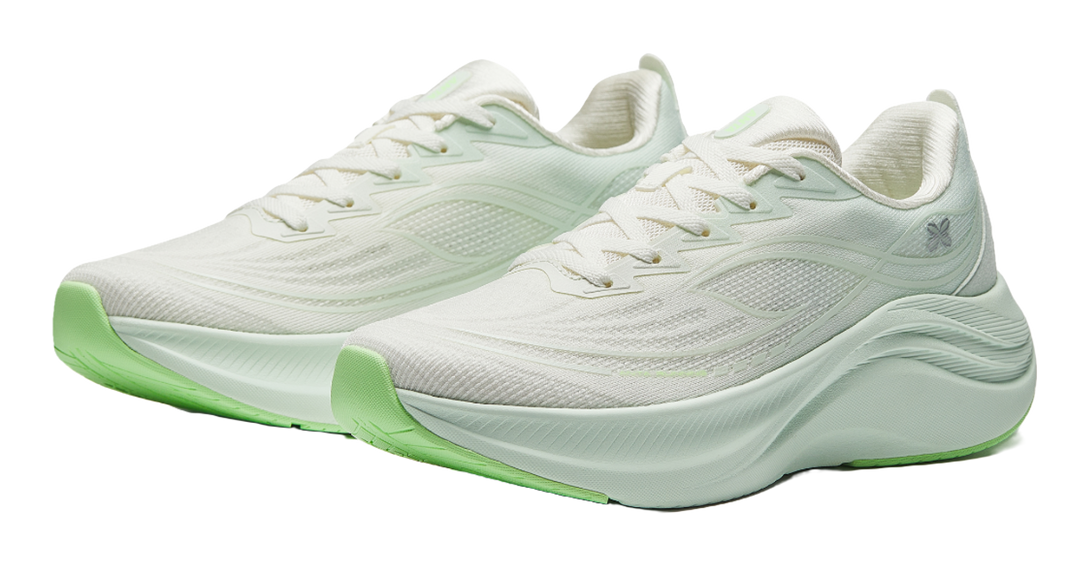 Anta Rebound Height Increasing Lightweight Breathable Low-Top Casual Running Shoes Women's White Green 