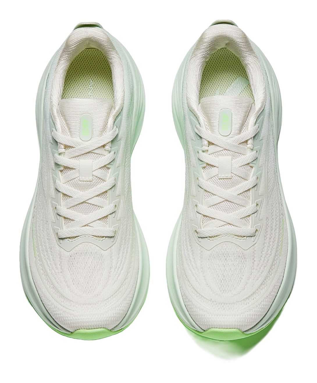 Anta Rebound Height Increasing Lightweight Breathable Low-Top Casual Running Shoes Women's White Green 