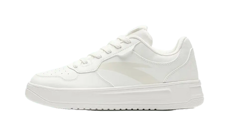 Anta Relaxed Comfortable Slip Resistant Cushioning Low top Skateboard Shoes Mens White  vjsneaker.com