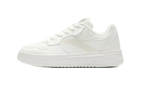 Anta Relaxed Comfortable Slip Resistant Cushioning Low top Skateboard Shoes Mens White  vjsneaker.com