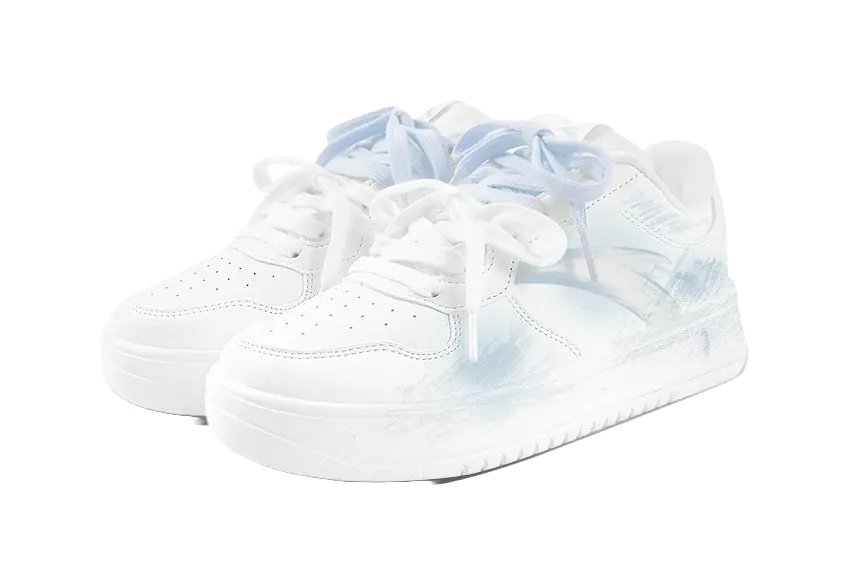 Anta Relaxed Slip Resistant Abrasion Resistant Low top Skateboard Shoes Unisex Blue 