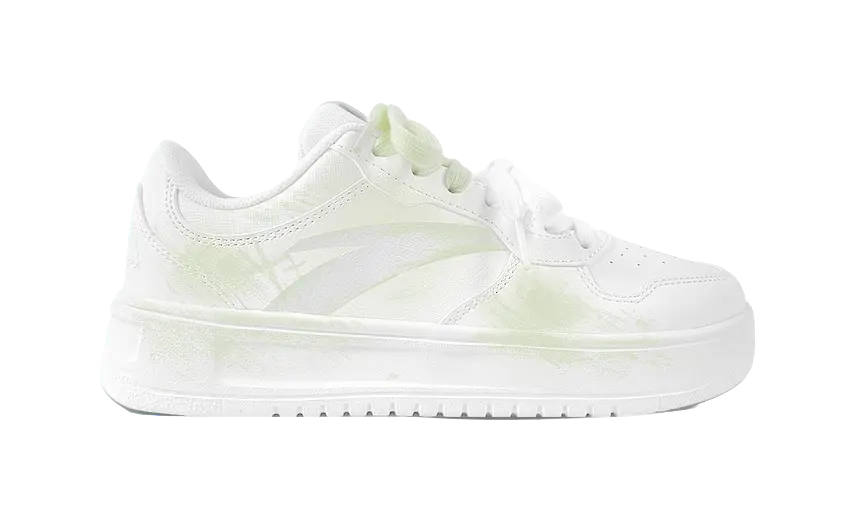 Anta Relaxed Slip Resistant Abrasion Resistant Low top Skateboard Shoes Unisex Blue Green Mismatched 