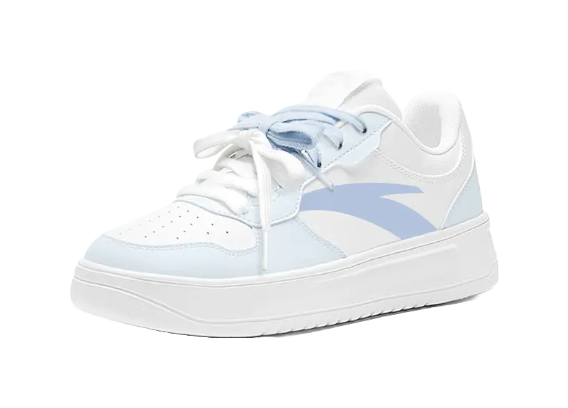 Anta Relaxed Slip Resistant, Abrasion Resistant, Breathable Low top Skateboard Shoes Unisex Blue 