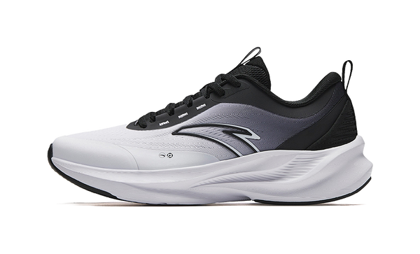 Anta Running Collection Shock Absorbers Slip Resistant Abrasion Resistant Low top Running Shoes Men's White Black 