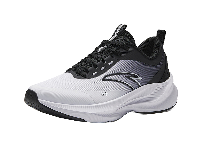 Anta Running Collection Shock Absorbers Slip Resistant Abrasion Resistant Low top Running Shoes Men's White Black 