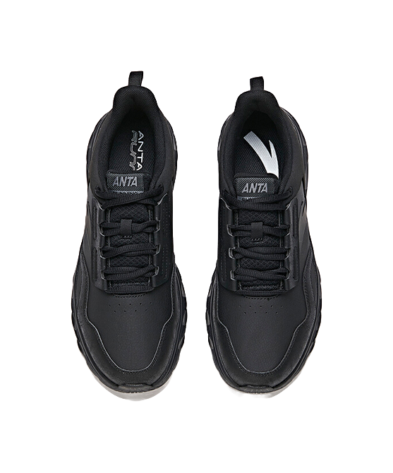 Anta Running Collection Wear resistant And Waterproof Low top Running Shoes Men's Black 