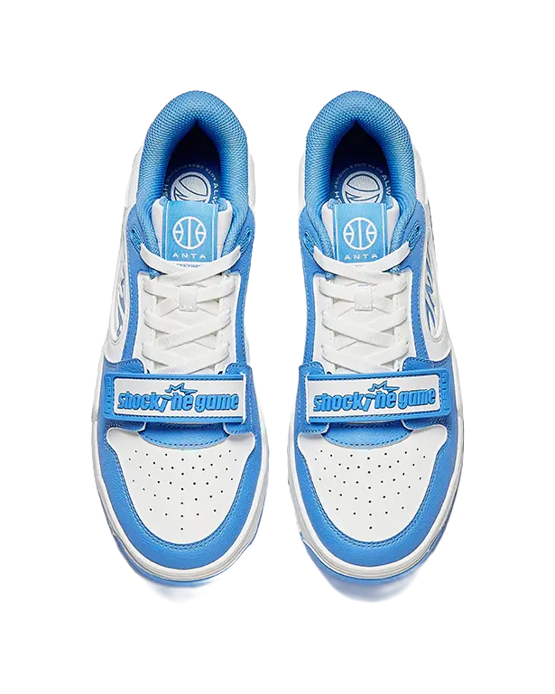 Anta STG Coverage Slip Resistant And Abrasion Resistant Low top Skateboard Shoes Men's White Blue 