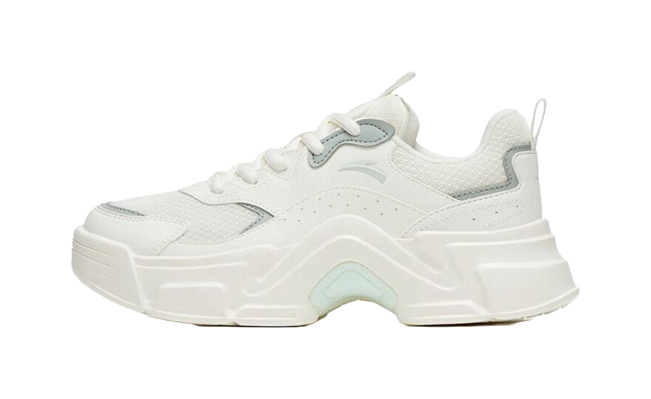 Anta Shock Absorbers Slip Resistant Abrasion Resistant Low top Casual Shoes Women's White Green 