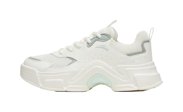 Anta Shock Absorbers Slip Resistant Abrasion Resistant Low top Casual Shoes Women's White Green 