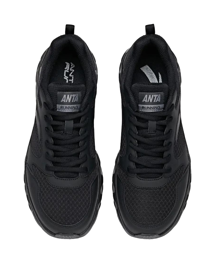 Anta Shock Absorbing, Non Slip, Wear Resistant, Breathable And Lightweight Low top Running Shoes Men's Black 