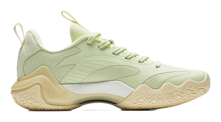 Anta Shock Wave 4 Anti-Slip And Wear-Resistant Breathable Low-Top Basketball Shoes Mens Green Yellow  vjsneaker.com