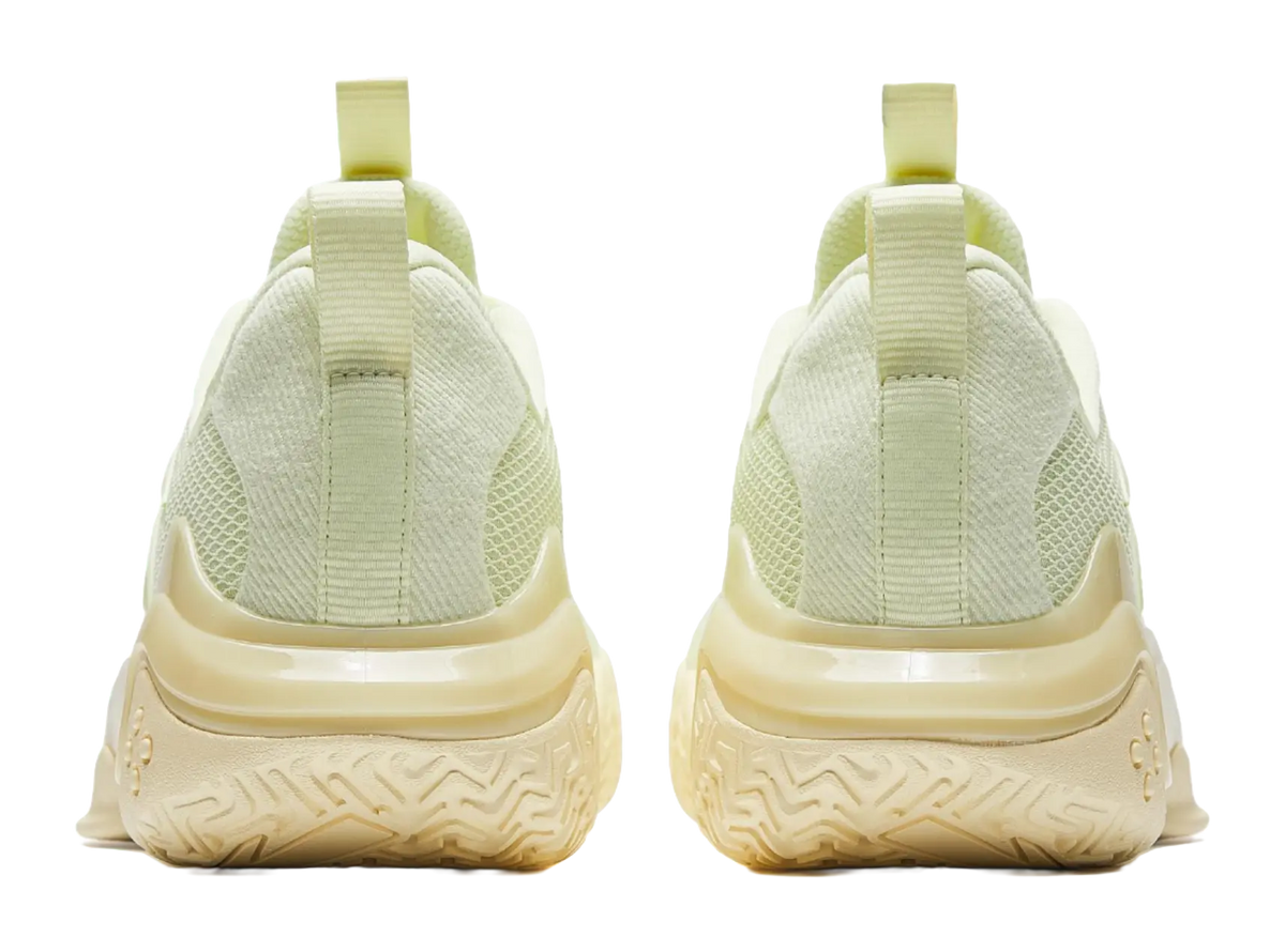 Anta Shock Wave 4 Anti-Slip And Wear-Resistant Breathable Low-Top Basketball Shoes Mens Green Yellow  vjsneaker.com