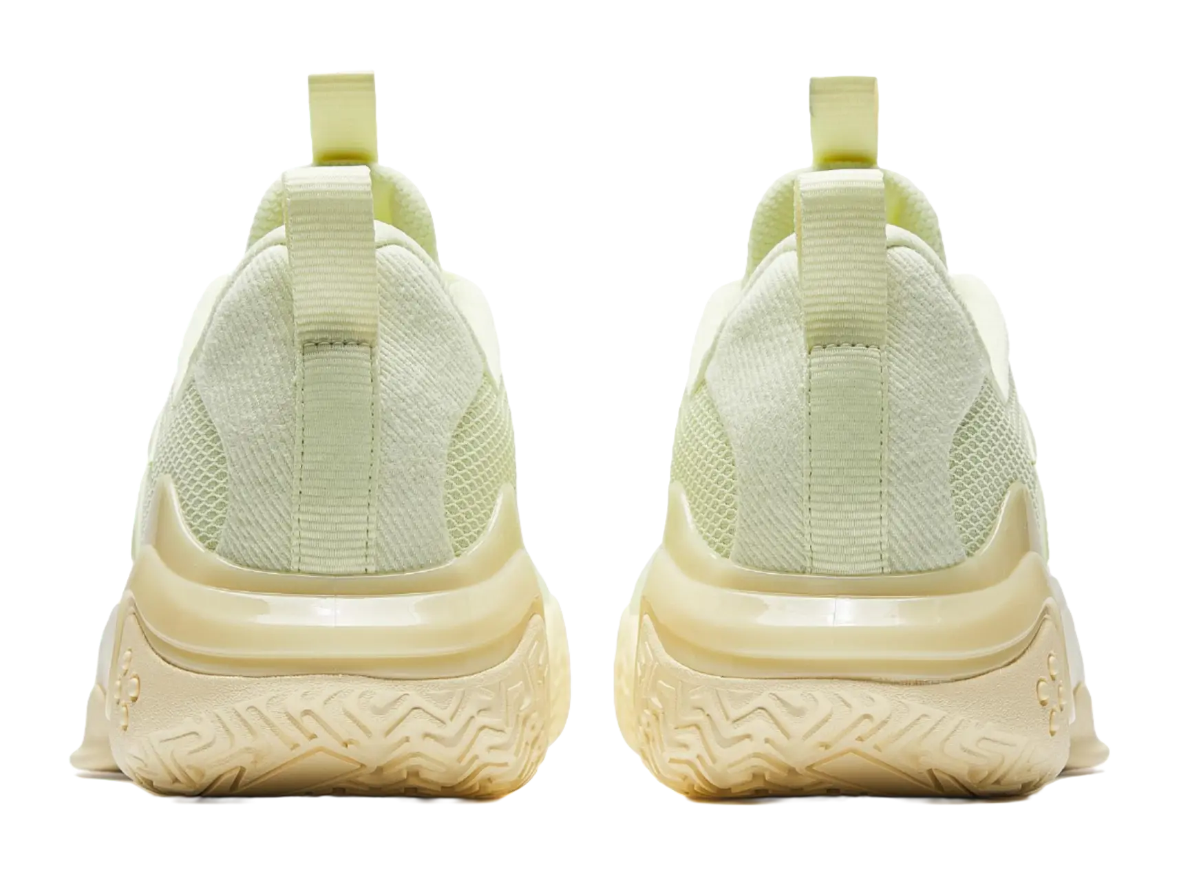 Anta Shock Wave 4 Anti-Slip And Wear-Resistant Breathable Low-Top Basketball Shoes Mens Green Yellow  vjsneaker.com