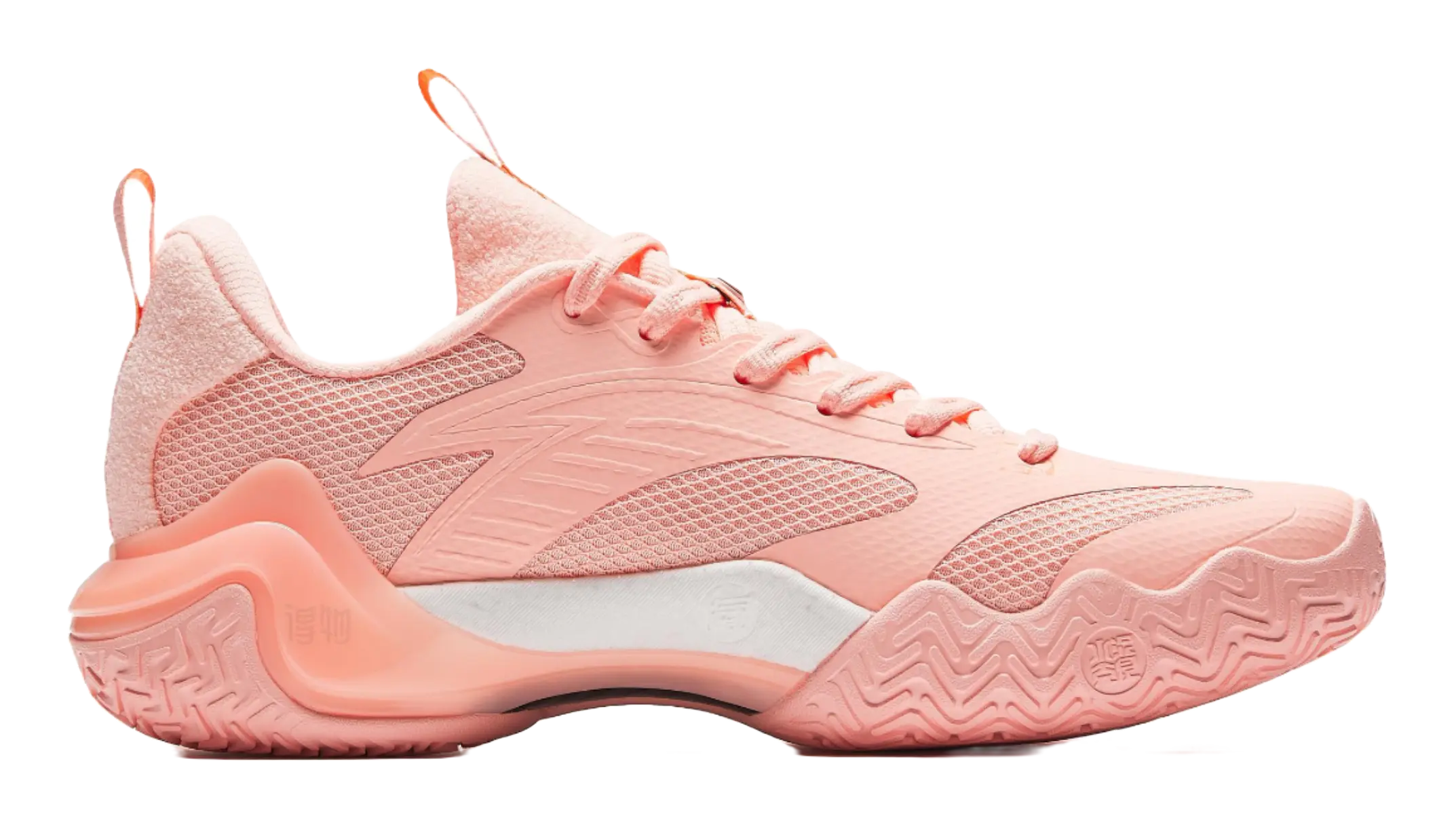 Anta Shock Wave 4 Anti-Slip And Wear-Resistant Breathable Low-Top Basketball Shoes Mens Pink Orange  vjsneaker.com