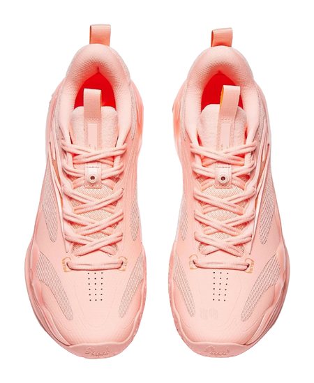 Anta Shock Wave 4 Anti-Slip And Wear-Resistant Breathable Low-Top Basketball Shoes Mens Pink Orange  vjsneaker.com