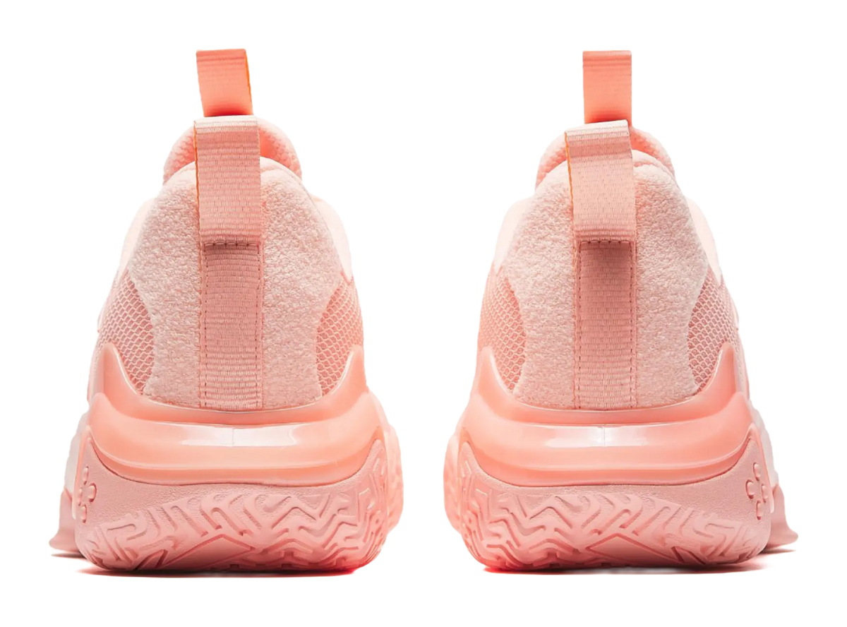 Anta Shock Wave 4 Anti-Slip And Wear-Resistant Breathable Low-Top Basketball Shoes Mens Pink Orange  vjsneaker.com