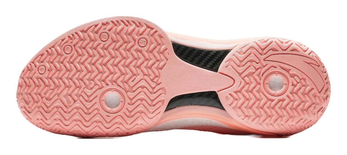 Anta Shock Wave 4 Anti-Slip And Wear-Resistant Breathable Low-Top Basketball Shoes Mens Pink Orange  vjsneaker.com