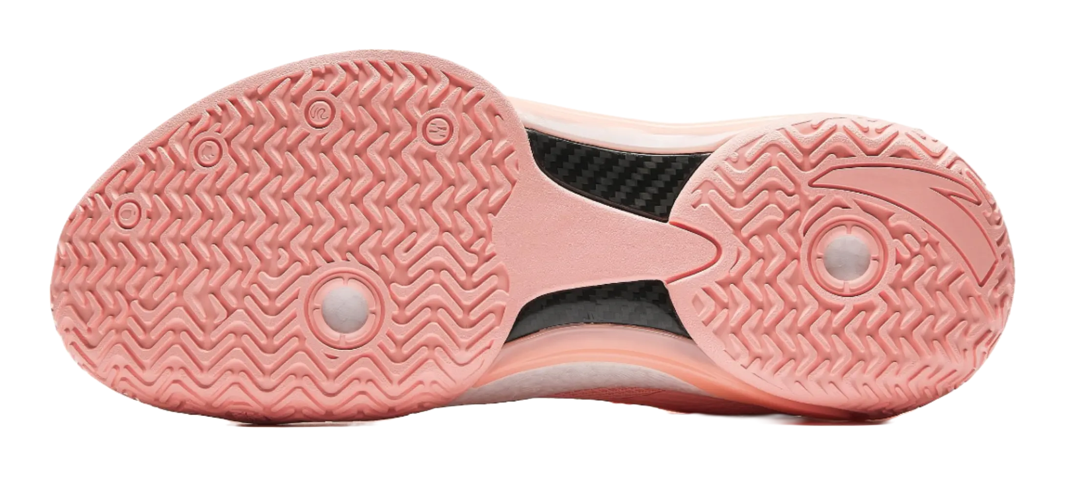 Anta Shock Wave 4 Anti-Slip And Wear-Resistant Breathable Low-Top Basketball Shoes Mens Pink Orange  vjsneaker.com