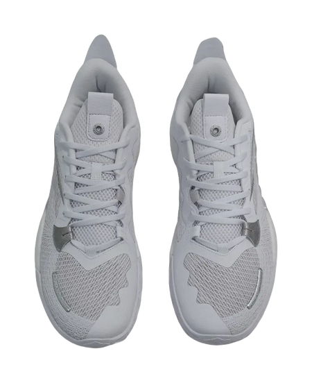 Anta Shock Wave 5 Cushioning Wear-Resistant Low-Top Basketball Shoes Mens White 
