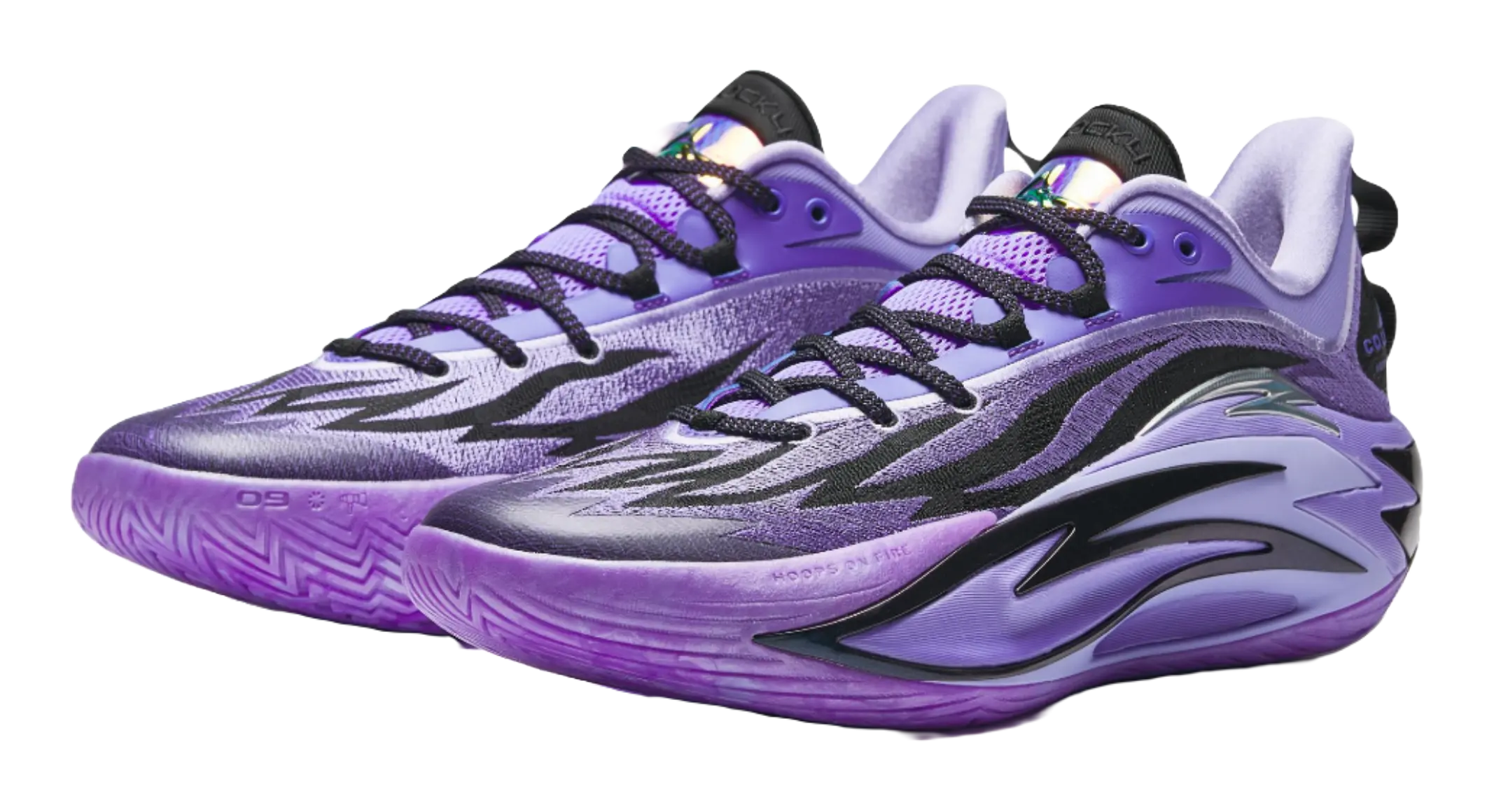 Anta Shock Wave 7 Anti Slip Wear Resistant Low Top Midfoot Carbon Plate Basketball Shoes Mens Purple 