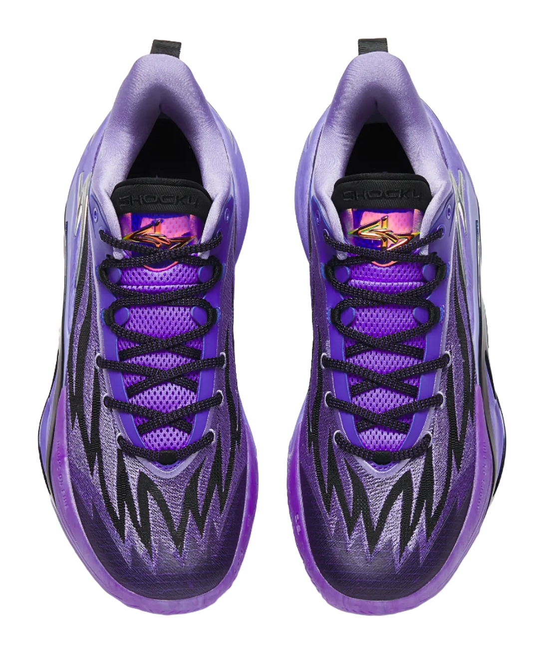 Anta Shock Wave 7 Anti Slip Wear Resistant Low Top Midfoot Carbon Plate Basketball Shoes Mens Purple 
