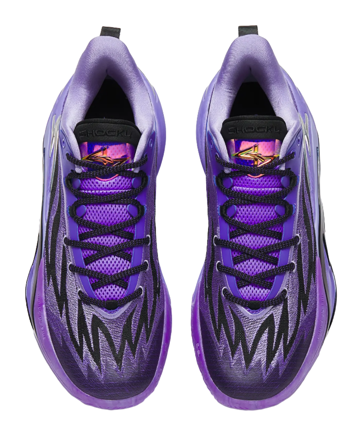 Anta Shock Wave 7 Anti Slip Wear Resistant Low Top Midfoot Carbon Plate Basketball Shoes Mens Purple 