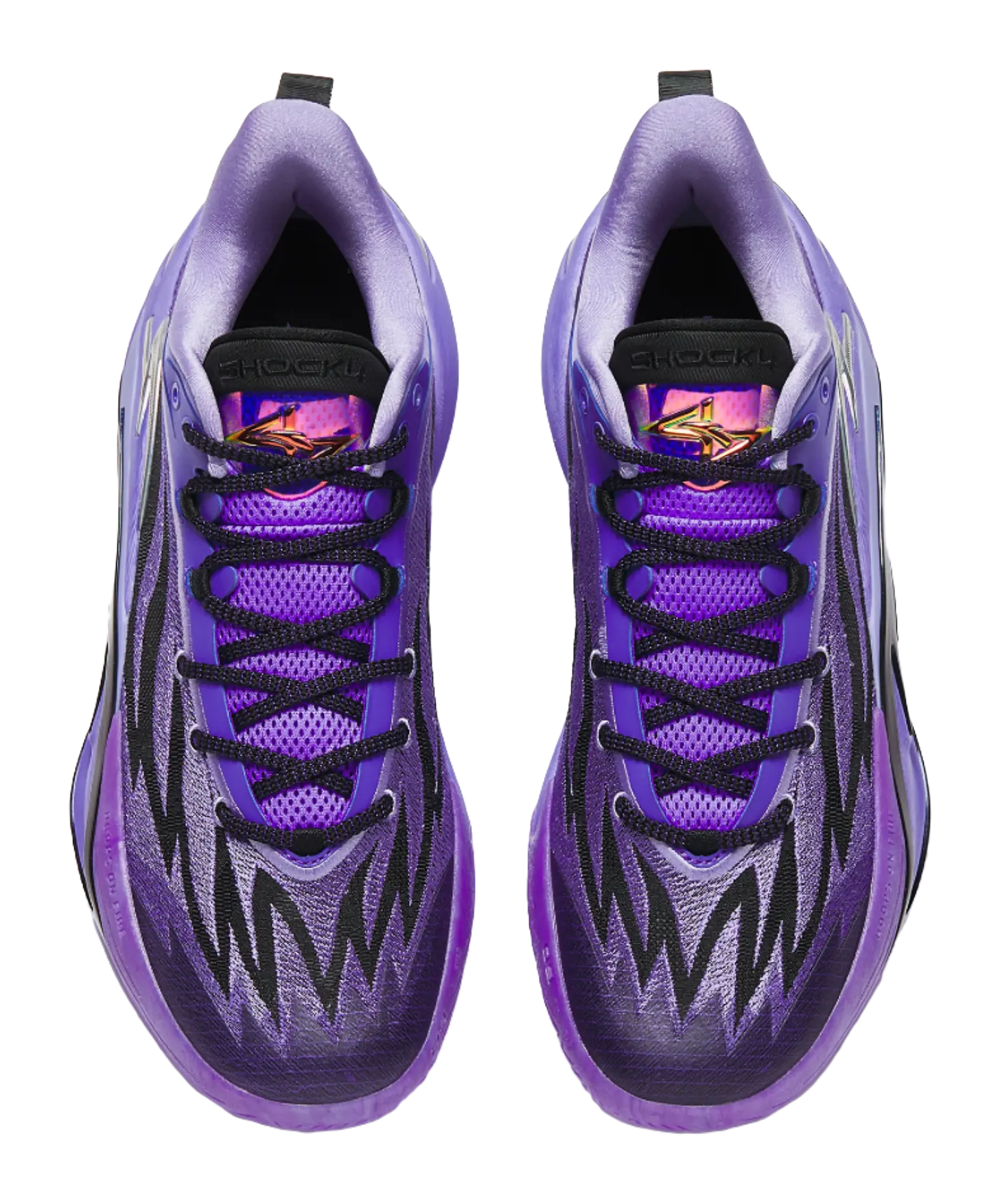 Anta Shock Wave 7 Anti Slip Wear Resistant Low Top Midfoot Carbon Plate Basketball Shoes Mens Purple 