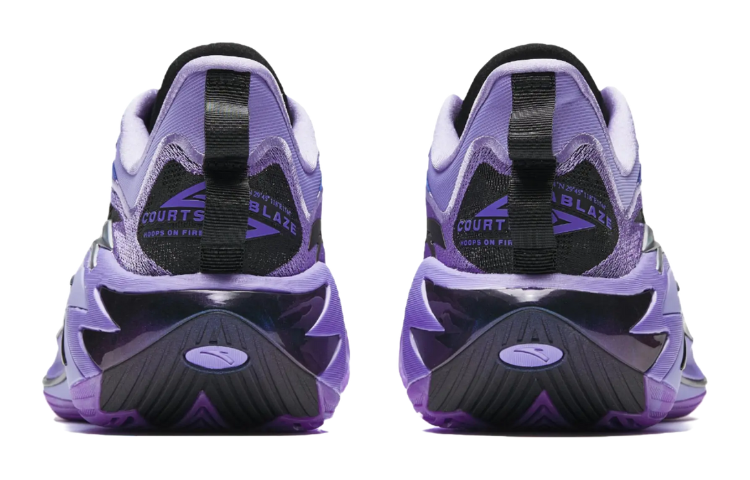 Anta Shock Wave 7 Anti Slip Wear Resistant Low Top Midfoot Carbon Plate Basketball Shoes Mens Purple 