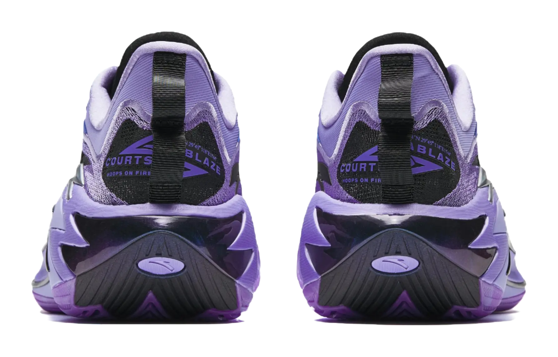 Anta Shock Wave 7 Anti Slip Wear Resistant Low Top Midfoot Carbon Plate Basketball Shoes Mens Purple 