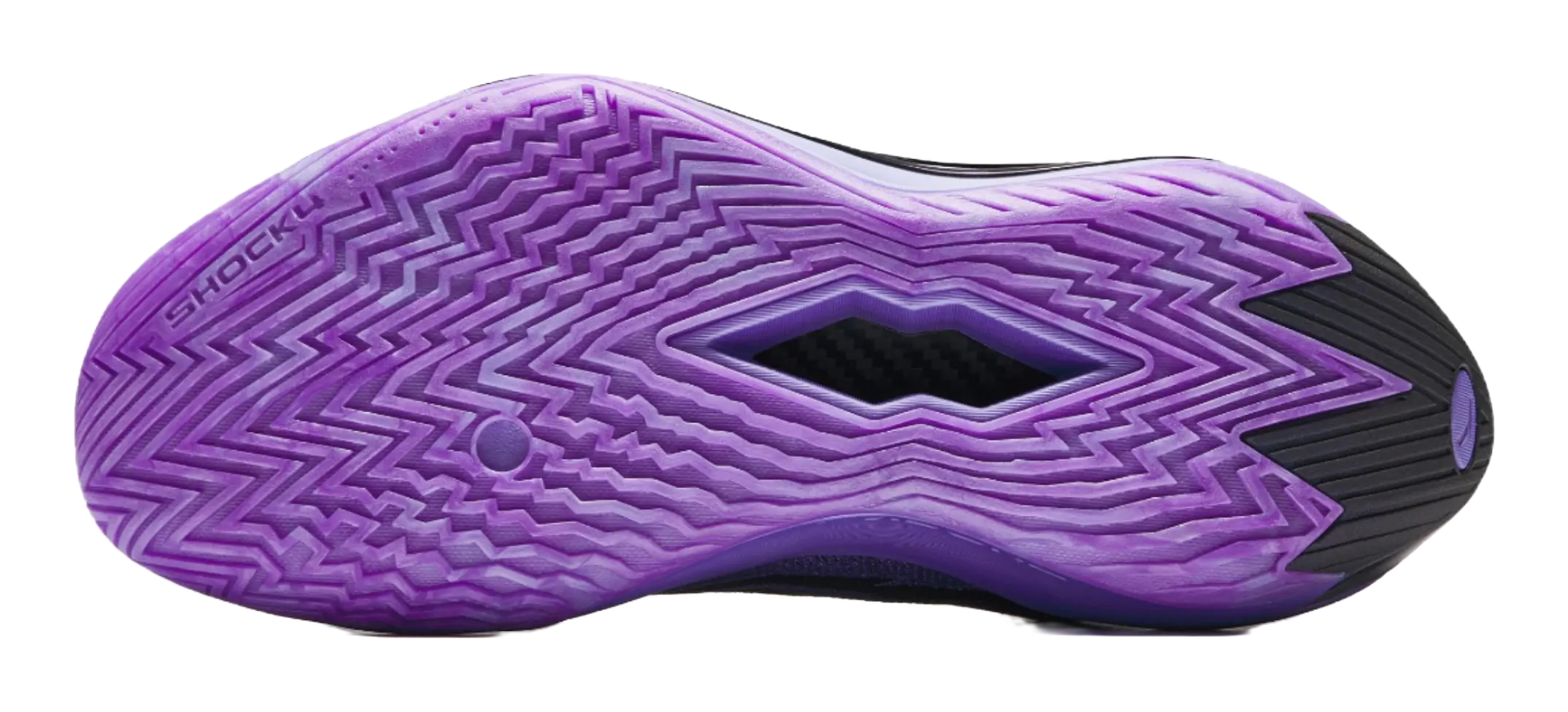 Anta Shock Wave 7 Anti Slip Wear Resistant Low Top Midfoot Carbon Plate Basketball Shoes Mens Purple 