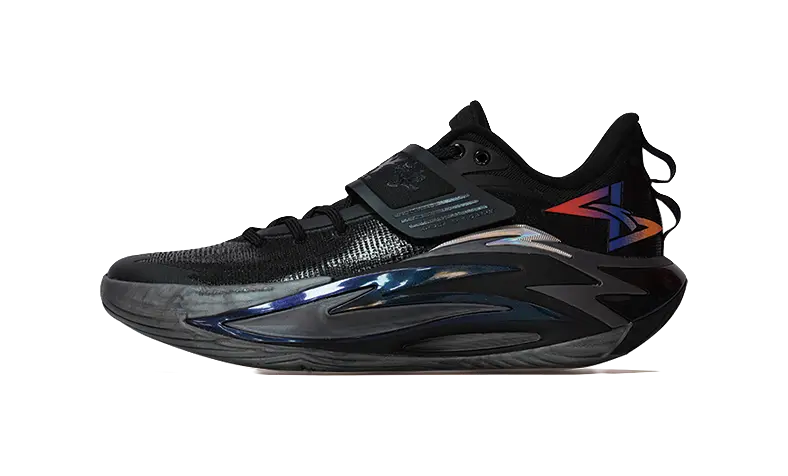 Anta Shock Wave 7 Low top Basketball Shoes Mens Basic Black  vjsneaker.com