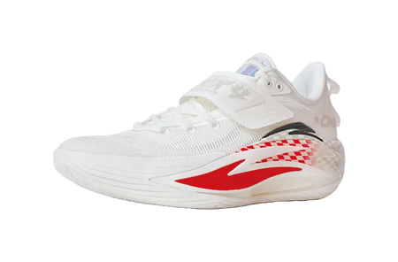 Anta Shock Wave 7 Low top Basketball Shoes Mens White Red  vjsneaker.com