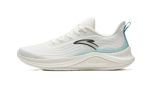 Anta Slip Resistant Abrasion Resistant Low top Running Shoes Men's White Green 