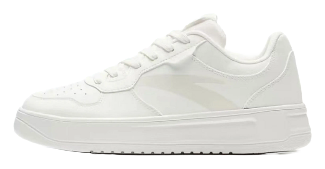 Anta Slip Resistant Abrasion Resistant Low top Skateboard Shoes Unisex White Gray 