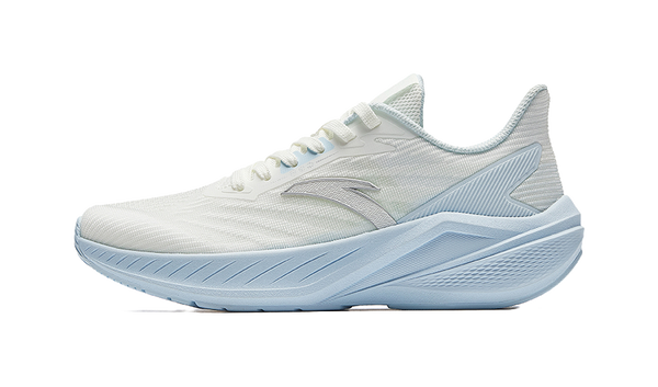 Anta Slip-Resistant Breathable Lightweight Height Increasing Low-Top Casual Running Shoes Women's White Blue 