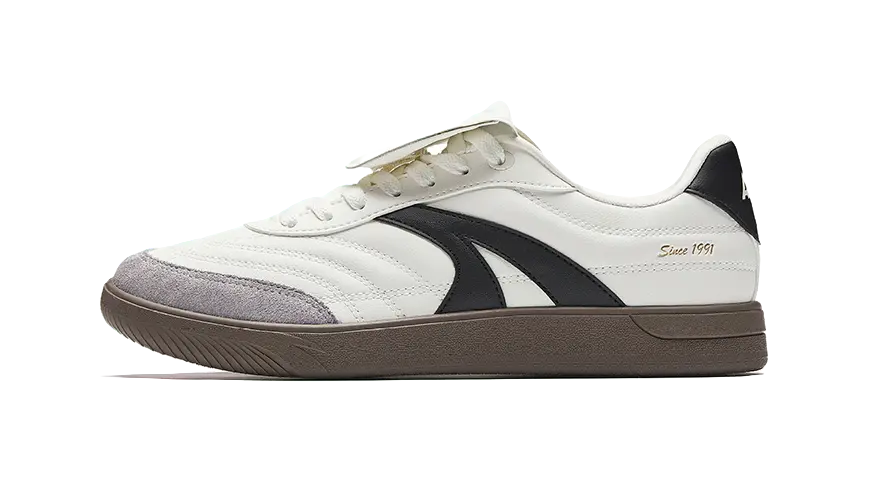 Anta Slip Resistant Cushioning Abrasion Resistant Lightweight Low top Skateboard Shoes Men's White Black 